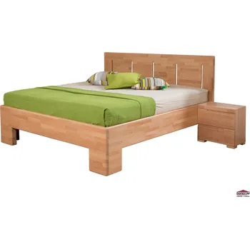 Postel Domestav SOFIA manželská postel čelo rovné 4 výplně 160 cm buk cink olejovaný