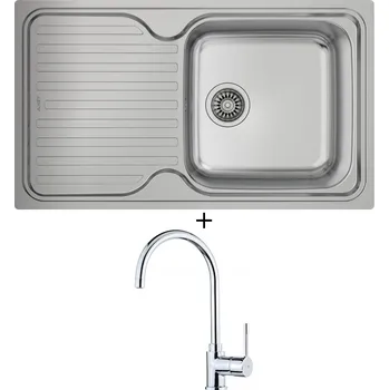 Granitový dřez SET Teka CLASSIC 1B 1D X MLN mikrolinen + Teka SP 995 CR chrom