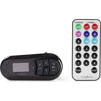 FM transmitter NEDIS FM Transmitter do auta/ Hands free volání/ 0.4 "/ LCD obrazovka/ Bluetooth 4.2/ 12 - 24 V DC/ 0.5 A/ USB/ černý - VÝPRODEJ