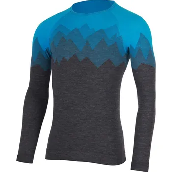 Pánské termoprádlo WELOR pánské merino triko - Modrá 5158 / 2XL/3XL / Modrá