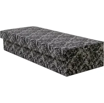 Postel Čalouněná válenda s úložným prostorem Karel - molitanová, černá (vzor č.19)