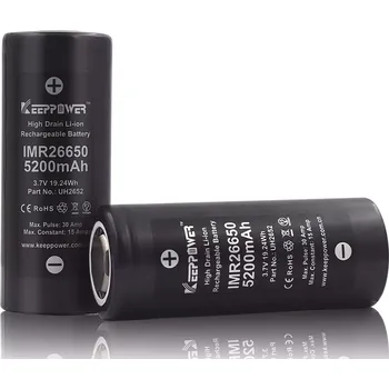Článková baterie KeepPower 26650 5200mAh 15A 1 ks