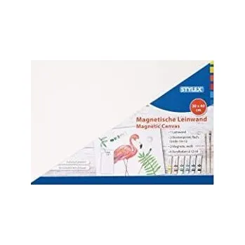 Malířské plátno Plátno magnetické Stylex bavlna na rámu 30 x 40 cm, štětec, 6x barva/28599/