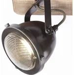 Brilliant Čtyřbaňkové stropní světlo Carmen Wood hnědá, kartáčovaná nerezová ocel 4 x 25 W - Doprava zdarma