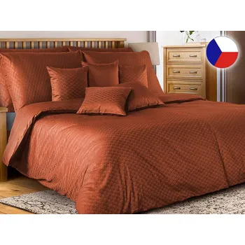 Povlečení Damaškové povlečení EXCELLENT 220x200, 2x 70x90 GEON Factory měděná