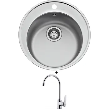 Nerezový dřez SET Teka STARBRIGHT 45 E-XN 1B ORB X nerez + Teka IN 995 CR chrom