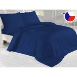 Povlečení bavlněný satén 70x90, 140x200 Jednobarevné tmavě modré