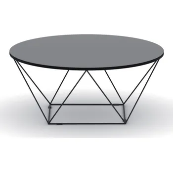 Konferenční stolek Kulatý konferenční stůl WIRE, průměr 105 cm, grafit
