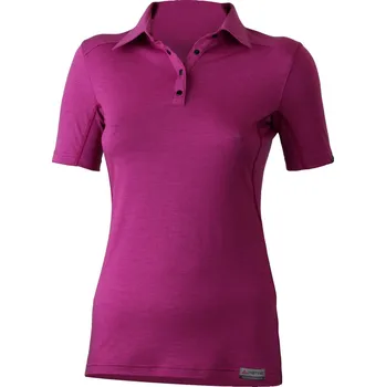 ALISA dámské merino polo triko - Fialová 4848 / S / Fialová