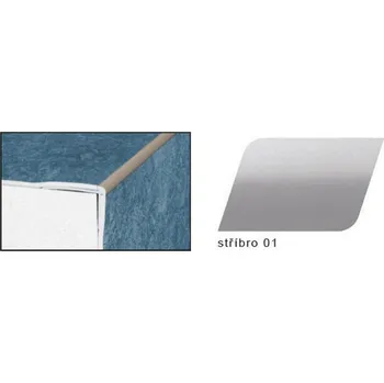 přechodová lišta AC 28 SCHODOVÉ LIŠTY - ŠROUBOVACÍ, 38x25 mm Barva: Stříbrná, Zvolte délku: 270 cm