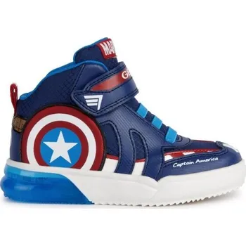 Chlapecká obuv Chlapecké tenisky Geox GRAYJAY BOY 33 Modrá, Bílá, Červená