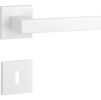 Dveřní kování AT - SULLA - HR 7S rozety BB, klika/klika WS - Bílá matná