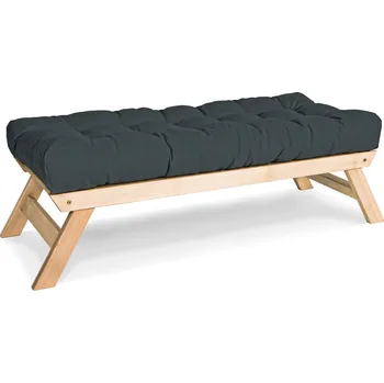 Zahradní lavice Lavice BREEZIO 02 140 cm z masivu/grafitově šedá