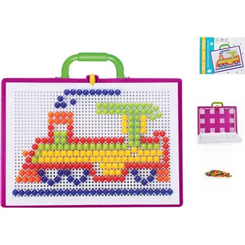 ostatní stavebnice Mikro trading Mozaika kloboučky - 272 ks - s tabulkou