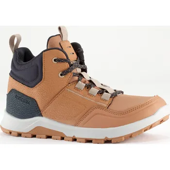 Pánské tenisky QUECHUA Dětské turistické polovysoké boty MH 500 35 KAŠTANOVÁ|ŠEDÁ