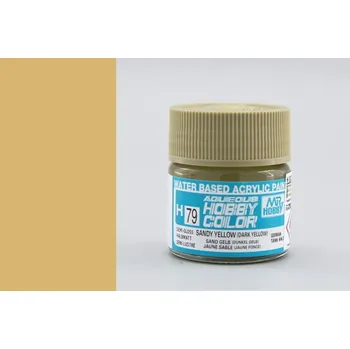 Modelářská barva Gunze Sangyo H079 Dark Yellow (Sandy Yellow) - Pískově žlutá