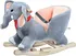 Houpací kůň SpielWerk Houpací slon s opěradlem a zvukem šedý