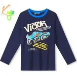 Chlapecké tričko dl.r. Kugo MC3791 tmavě modré