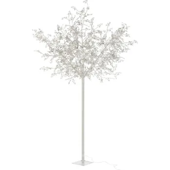 Vánoční stromek Dekorace stříbrný svítící stromek Tree leaves silver XL - Ø 140*250 cm