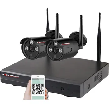 Kompletní kamerový systém Bezdrátový 2 kamerový set WiFi IP PRO WIP2-103B-Black 3MPx, CZ menu