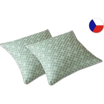 Dekorativní polštářek Damaškový dekorační polštářek 40x40 EXCELLENT GRACE Quadra zelená s výpustkou