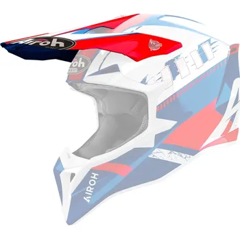 Helma na motorku Kšilt pro přilbu WRAAAP, AIROH (Feel - modro-červený lesklý)