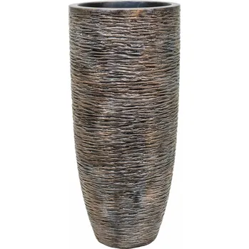 Květináč Baq Universe Wrinkle Partner Bronze Ø 34 cm / V 75 cm