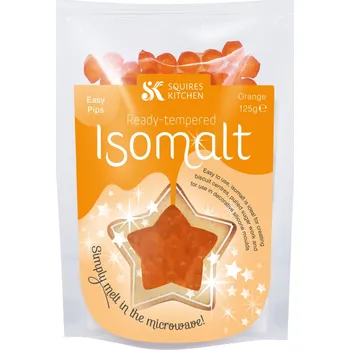 Jedlá dekorace na dort SQUIRES KITCHEN Isomalt 125g oranžový -Squires Kitchen
