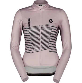 cyklistický dres SCOTT W's RC Team Warm Graphics LS Cloud Pink - vel. L r.24