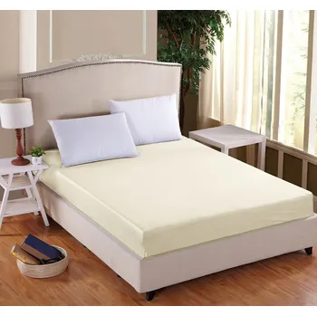 Prostěradlo Luxusní napínací mako-jersey prostěradlo s lycrou do postýlky DELUXE 60x120cm / 20cm elastické, měsíční jas / krémové