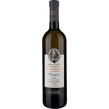 Ch.C.André Sauvignon 2023 pozdní sběr 0,75 L suché bílé víno Šlechtitelská stanice vinařská