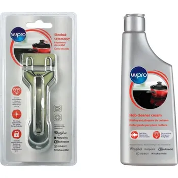 WPRO VTC 102 čisticí krém na sklokeramické desky + WPRO SCR 301 škrabka na čištění