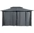 Zahradní altán BestBerg Zahradní altán s LED solárním osvětlením 300 x 400 x 275 cm