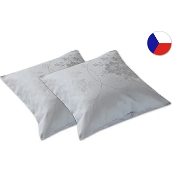 Dekorativní polštářek Damaškový dekorační polštářek 40x40 BOHEMA Rozkvět šedá