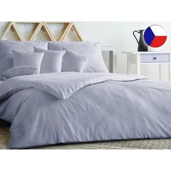 Povlečení Damaškové povlečení EXCELLENT 2x 70x90, 220x200 ORNELLA Pyramidky levandule