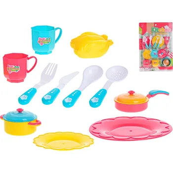 Dětská kuchyňka Mikro trading Kuchyňský set - 14 ks - 2 druhy
