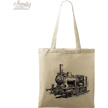 Nákupní taška Plátěná taška 310.922 - parní lokomotiva - Kačenka Barva: Přírodní