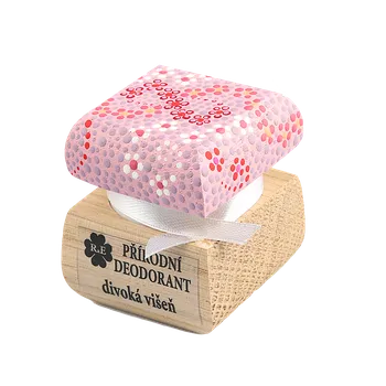 Přírodní krémový deodorant s vůní divoké višně - ručně malovaný 15 ml