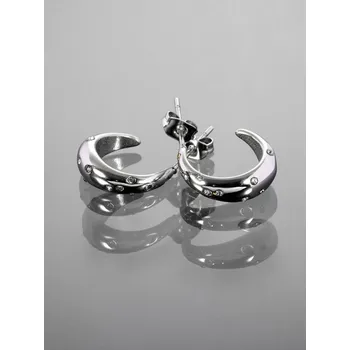 Náušnice Prosperk Náušnice lesklé kroužky s kamínky S2269