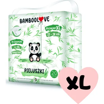 jednorázová plena Bamboolove Jednorázové plenky velikosti bambus. XL 12-18 kg 20 ks