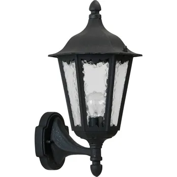 Venkovní osvětlení Albert Leuchten Venkovní nástěnné svítidlo 1818 vertikální, černé - Nástěnný držák - šířka 10,5 cm, výška 15 cm černá, čirá 1 x 57 W - Doprava zdarma