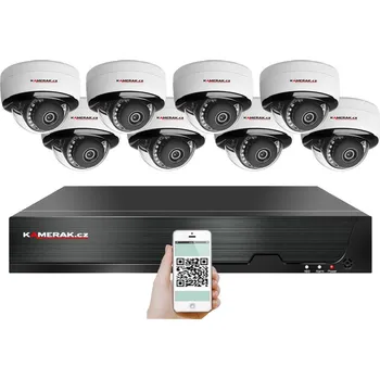 Kompletní kamerový systém 4K PoE IP 8 kamerový set XM-805D 8MPx, mikrofon, CZ menu