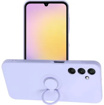 Pouzdro na mobilní telefon Silicone RING Case pouzdro 3v1 pro Samsung Galaxy A25 5G fialové