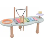 Jouéco Dřevěný hudební stoleček barevný