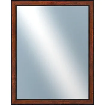 Zrcadlo DANTIK - Zarámované zrcadlo - rozměr s rámem cca 40x50 cm z lišty CASTAGNO hnědá (396)
