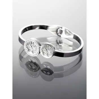 Náramek Prosperk Krásný náramek z chirurgické oceli se stromy života S1203