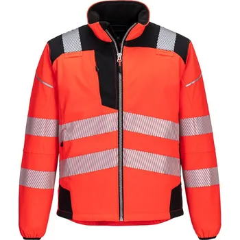 pracovní bunda PORTWEST Bunda HiVis Softshell PW3 T402, reflexní POR-T402RBKXL XL Červená/černá