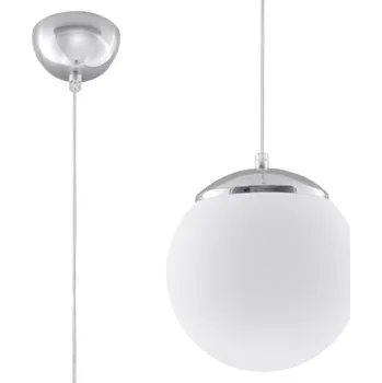 Lustr SOLLUX Ugo 20cm E27 1x60W bez zdroje SL.0263 bílé sklo/chrom