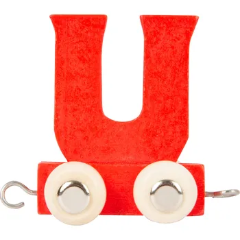 Vláček a vláčkodráha small foot Dřevěný vláček barevná abeceda písmeno U