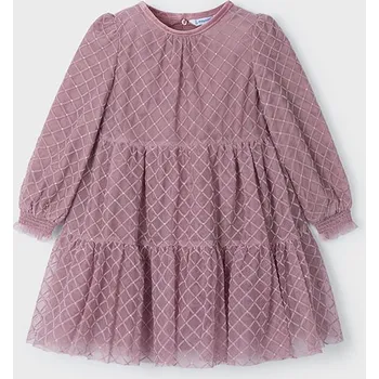 Dívčí oblečení Dívčí šaty s dlouhým rukávem Mayoral 4910 Velikost: 7 let (122 cm)